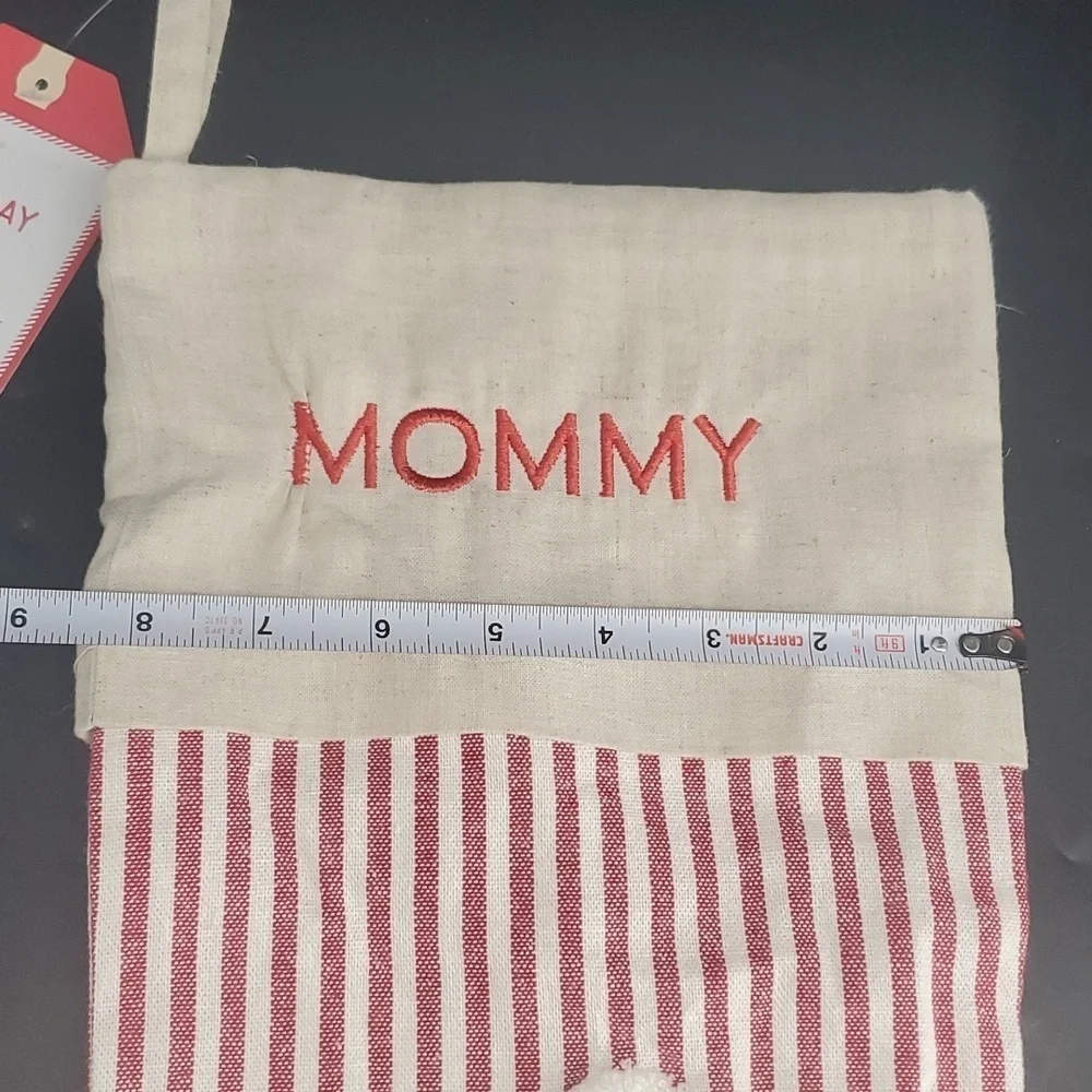 NEW MOMMY Pottery Barn Holiday Christmas Gift Snowman Stocking